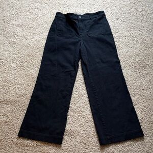 LOFT Black Flare Wide-Leg Jeans